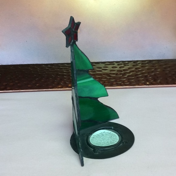 FINAL SALE PRICE Stain Glass Angel & Christmas Tree Votive Holders - Picture 6 of 6